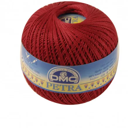 DMC Petra Nr. 5 Häkelgarn Unicolor 5321 Rot