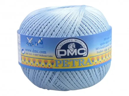DMC Petra Nr. 8 Häkelgarn Unicolor 54518 Hellblau