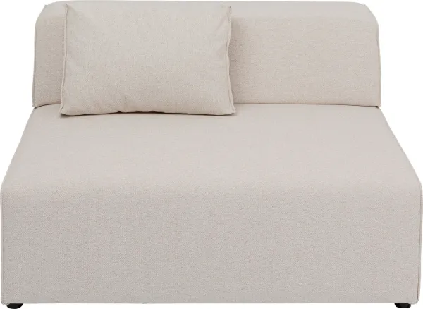 KARE DESIGN Infinity 2-Sitzer Elements Cream Modul, 120 cm - cremefarbenes Polyester und Polypropylen