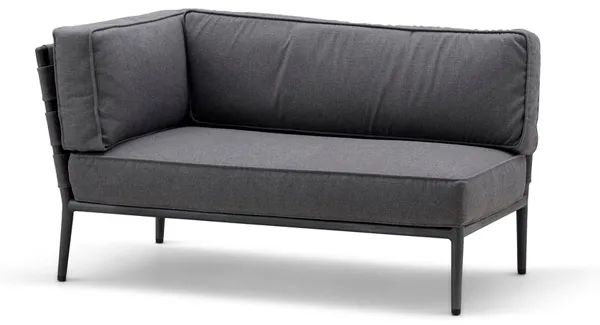 Cane-Line Conic 2-Sitzer-Modulsofa - grau - rechtsgerichtet