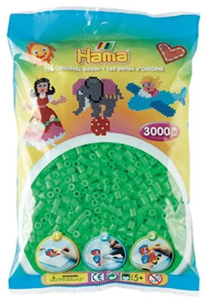 HAMA Midi Perlen 3000 Stk Fluoreszierend Grün - 0142