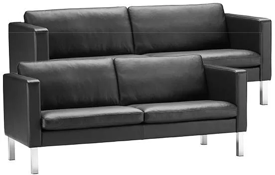 Stouby Bace Sofagarnitur 2+3 Pers. mit schwarzem Leder