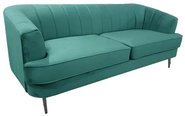 Homeville Andria 3-Sitzer Samt grün 200x89x79cm