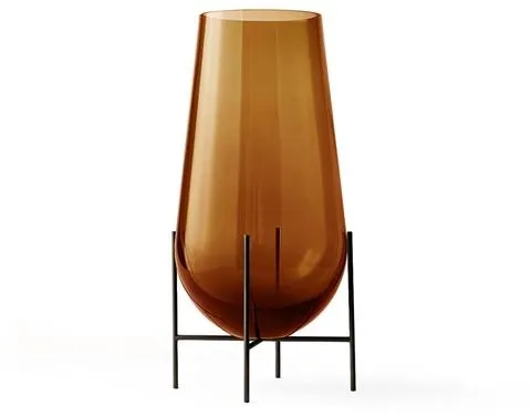Audo Echasse -Vase klein Bernstein / Messing in Bronzeoptik